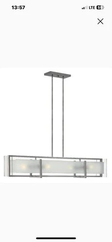 Hinkley Lighting 3996 Nickel 4-Light Chandelier From The Latitude Collection - Picture 1 of 3