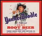 Yankee Doodle Root Beer Label Vintage Bottle 7oz Old 12x8in Metal Sign Poster