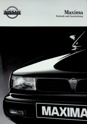 296788) Nissan Maxima - t. Daten & Ausstattungen - Prospekt 02/1992