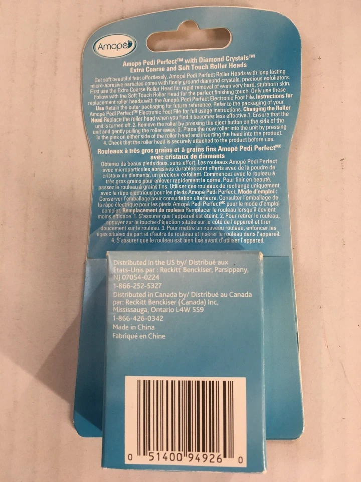 Amope Pedi Perfect Diamond Crystal Roller Heads~Extra Coarse + Soft Touch - Image 2 of 2