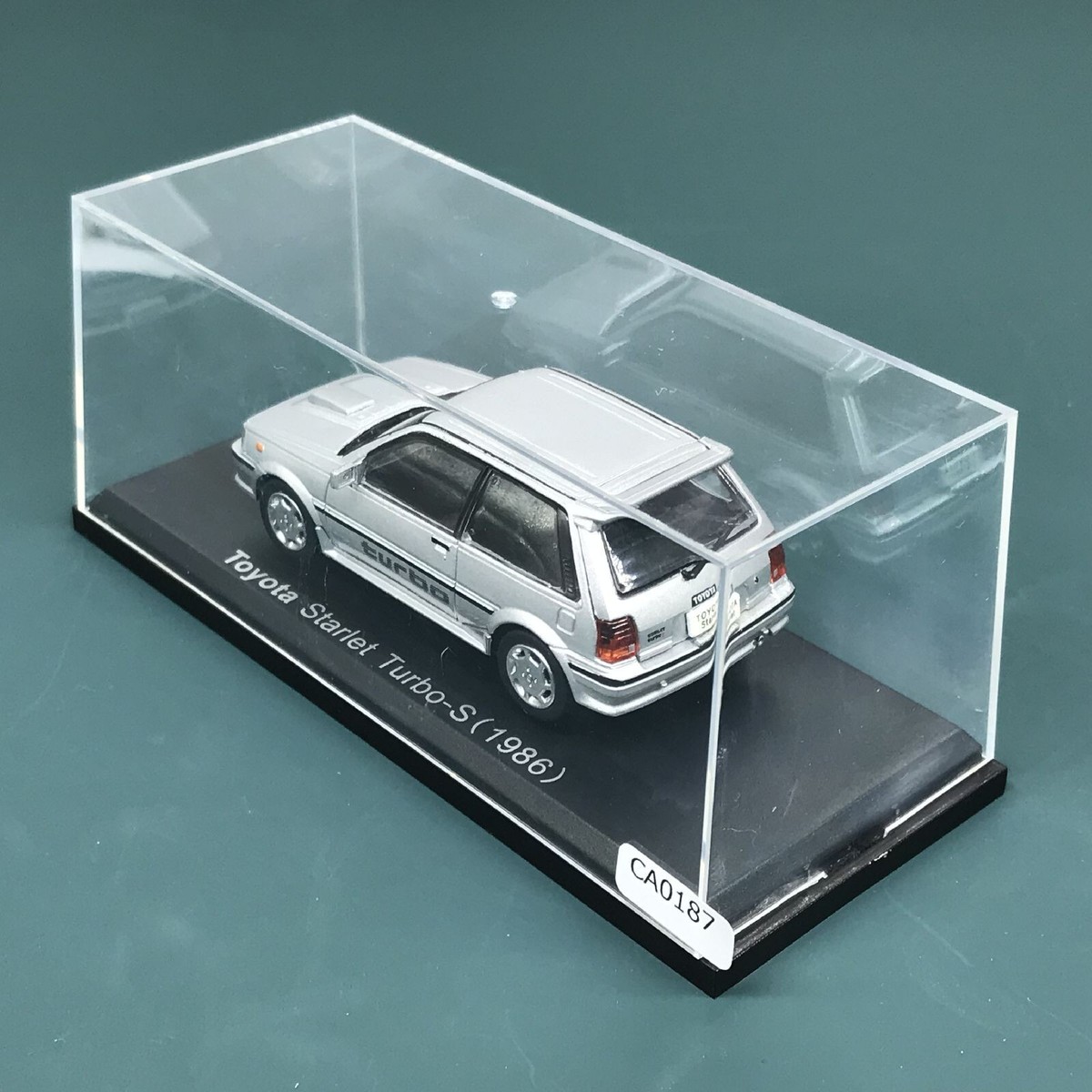 DISM TOYOTA STARLET TURBO 1/43 ミニカー Dism 1:43 Toyota Starlet Turbo-S year 1986 silver 75210