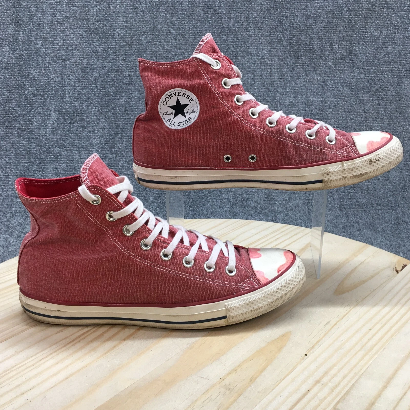 Scarpe Converse Donna 12 Uomo 10 Chuck Taylor All Star Hi Top Rosso Comfort 159538F