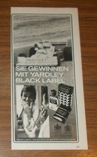 Seltene Werbung vintage YARDLEY BLACK LABEL Eau de Toilette After Shave 1977