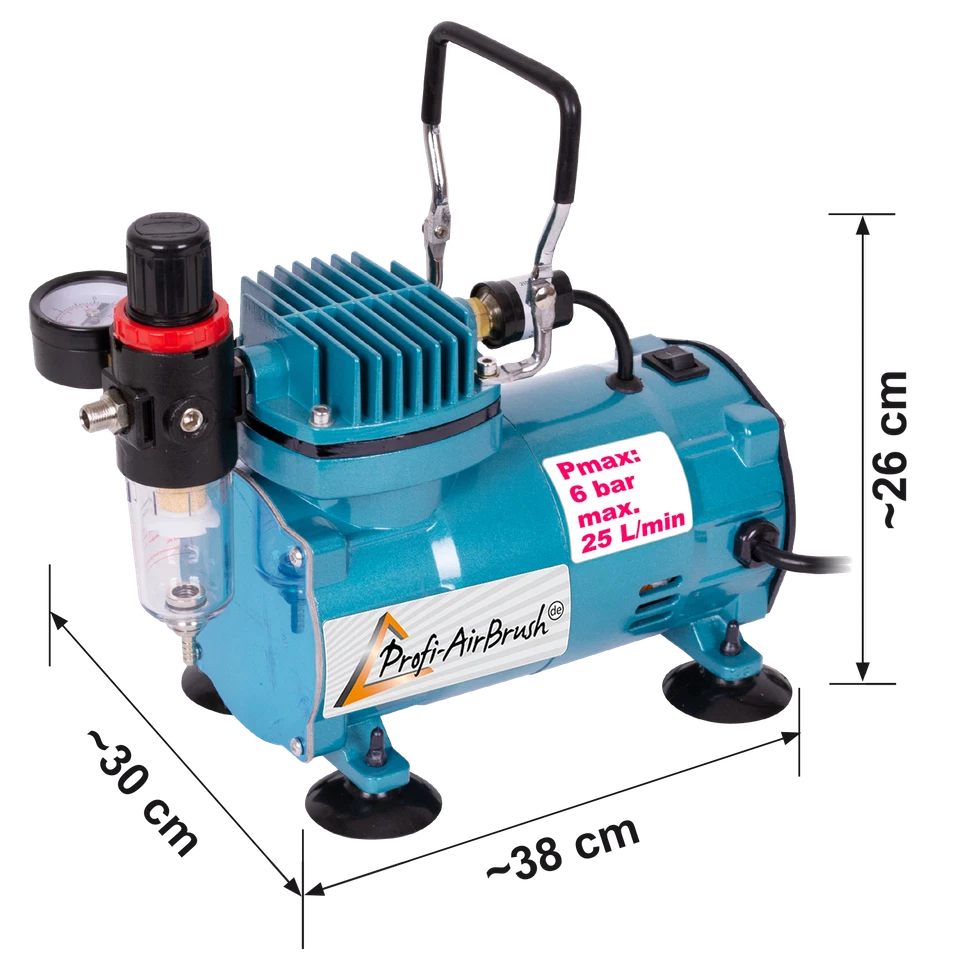 AIRBRUSH SET AIRBRUSH KOMPRESSOR SET KOMPLETT AIRBRUSH PISTOLEN AIRBRUSH ADAPTER - Bild 2 von 4