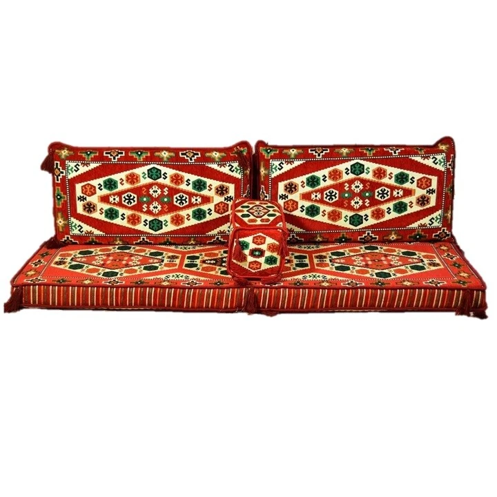Conjunto de almofadas sofá árabe canto turco otomano travesseiros Kilim capa de sofá lounge - Imagem 3 de 4