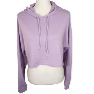 ❤user_2ea011f7❤ FOREVER 21 LAVENDER CROPPED HOODIE SZ.M EUC. | eBay