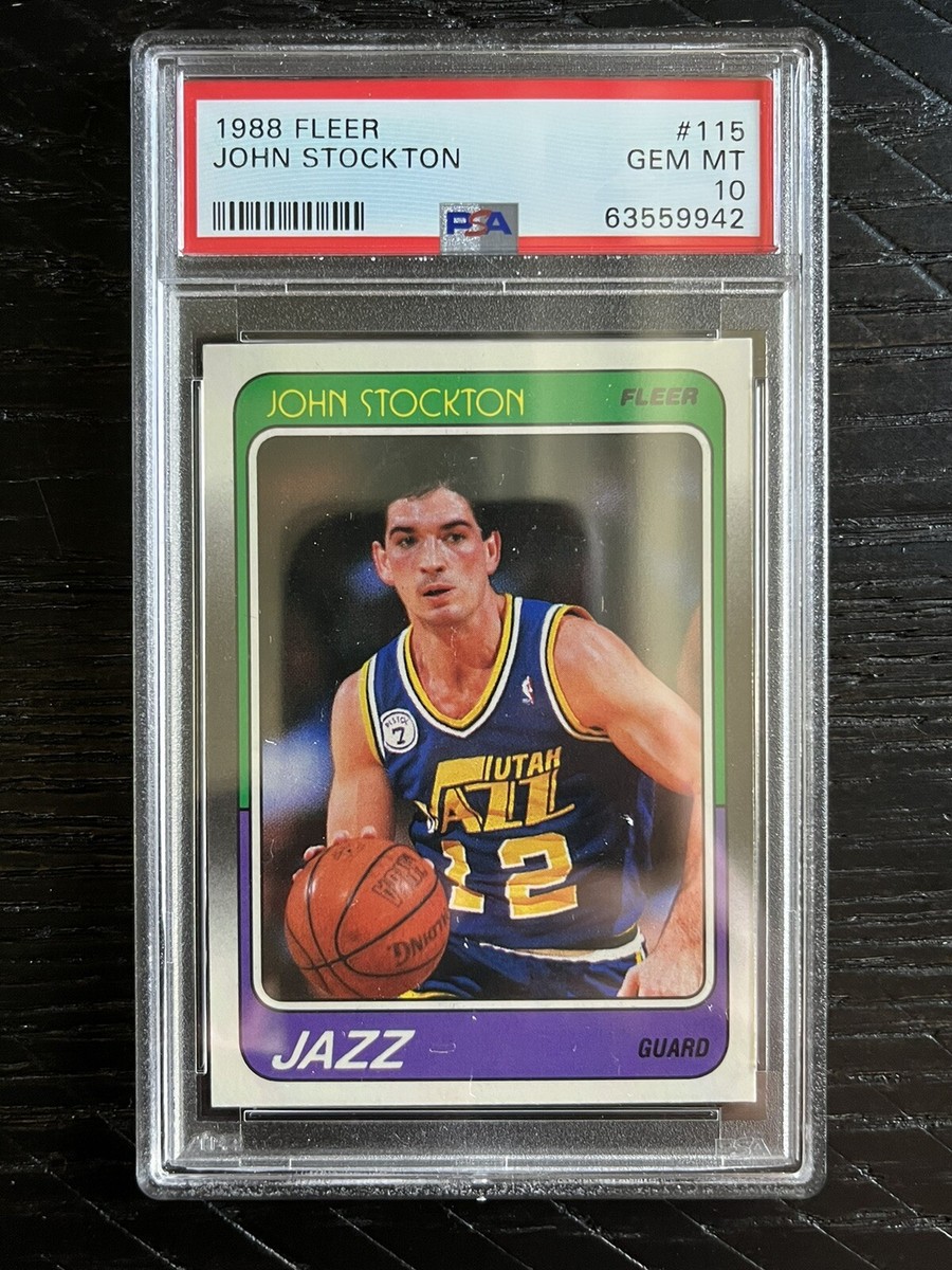 1988 Fleer Basketball John Stockton ROOKIE RC #115 PSA 10 GEM MINT 