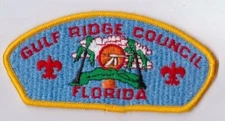 Gulf Ridge Council FL Yellow Border Plastic Backing FDL CSP