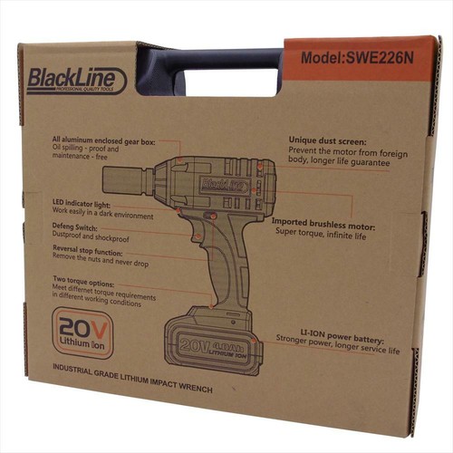 Cordless Impact Wrench 320Nm 3/8 Drive 20v 4Ah Lithium Ion Battery + Charger - Picture 6 of 6