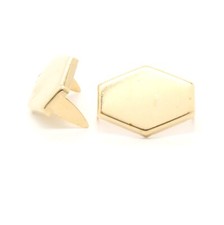 Hexagon Solid Brass Spots 3/4" 100 Pack NH0475-01