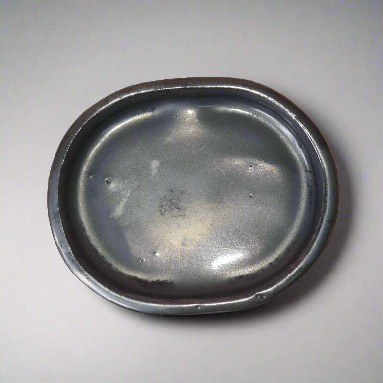 12cm Glazed Drip Tray | Oval | Silver