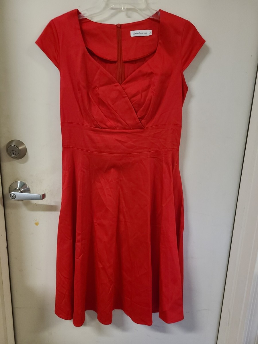50s short dress 50s Vintage Suzy Perette Taffeta Ribbon Party Cocktail Fit N Flare Dress XS