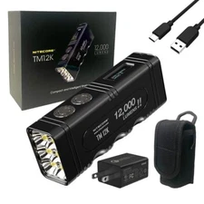 NITECORE TM12K Tiny Monster TYPE-C Rechargeable Flashlight - 12,000 Lumen Burst 