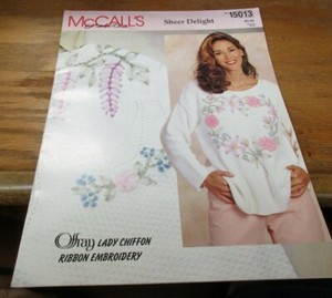 SHEER DELIGHT McCall's Creates ribbon embroidery pattern book 6 Projects