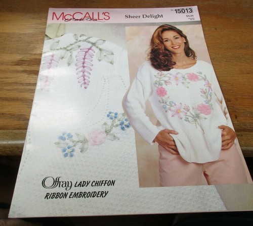 SHEER DELIGHT McCall's Creates ribbon embroidery pattern book 6 Projects