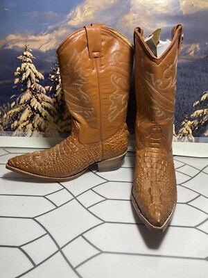 Roger\'s Leather Western Cowboy Brown Boots Men’s Size 8.5 Roger main image 3