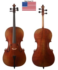 Oil Anti! A Handmade Strad model 4/4 cello for Adult,Deep mellow Fine tone!
