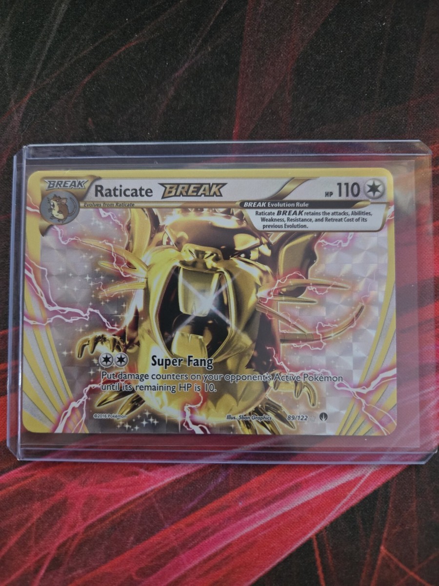 raticate break pokemon card value Raticate BREAK 89/122 XY BREAKpoint Ultra Rare Holo Pokémon Trading CG 2016  LP