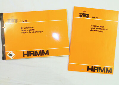 Hamm DV5  Bedienungsanleitung Betrieb Wartung 1983 und Ersatzteilliste 1986