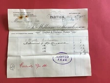 William Thomlinson Saddler Harness Maker 1905 Patrick receipt R33644