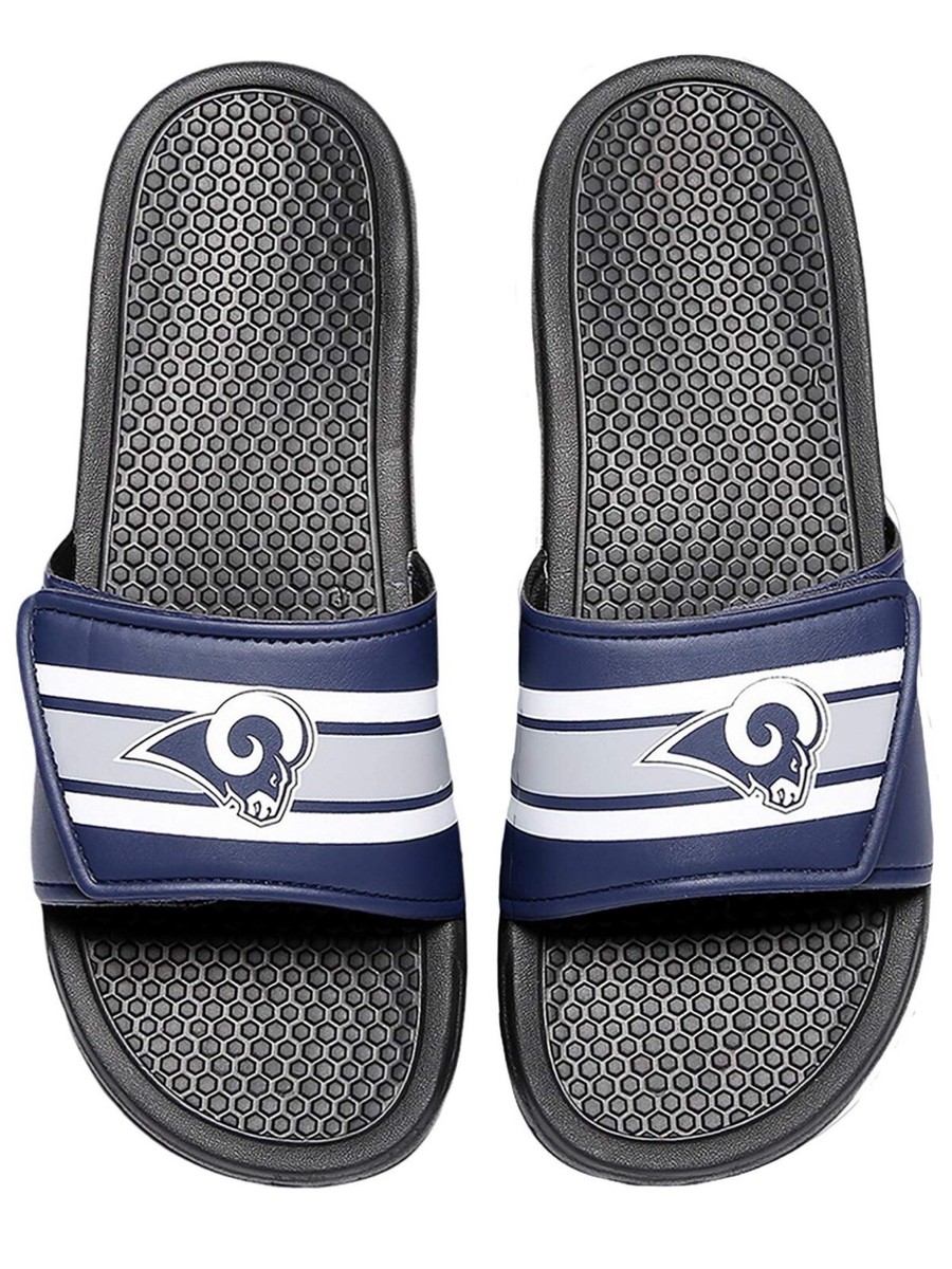 NFL Los Angeles Rams Gray and Blue Slide Sandals NEW 11/12 Men’s Shoes FOCO NFL Youth Los Angeles Rams Legacy Sport Slide Flip Flop  main image 2