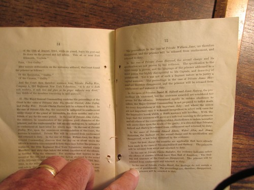 Antica Ephemera 1861 Guerra Civile Unione Esercito Ordine Generale Corte Azioni Marziali - Foto 7 di 7
