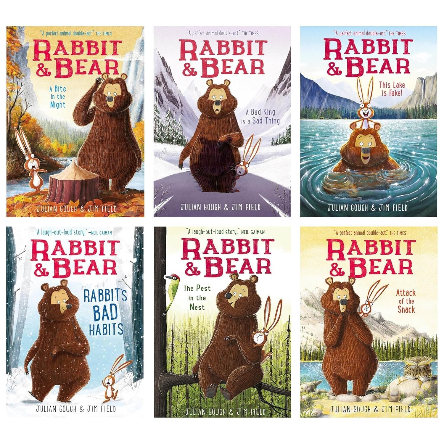 Rabbit and Bear Series 6 Books Collection Set by Julian Gough, Jim Field