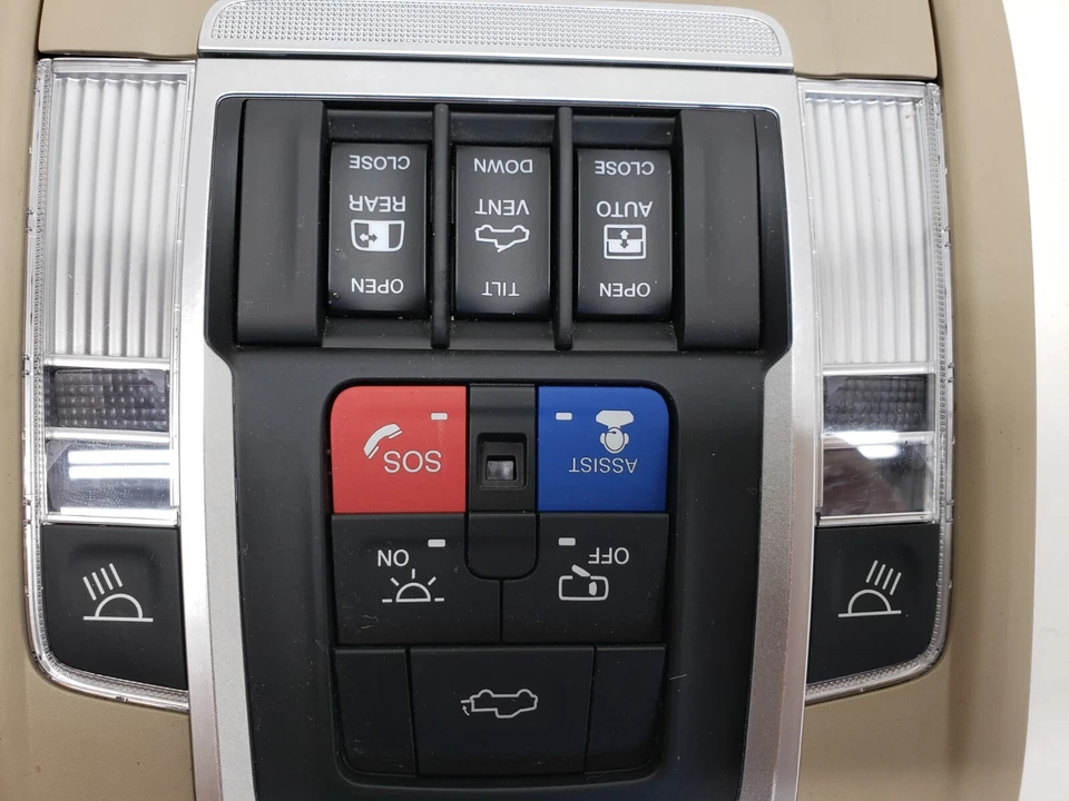 DODGE RAM 2500 3500 LARAMIE 19-22 PANEL SUPERIOR LUCES DOMO TECHO CORREDIZO TRASERO CORREDERA Foto 3 de 4