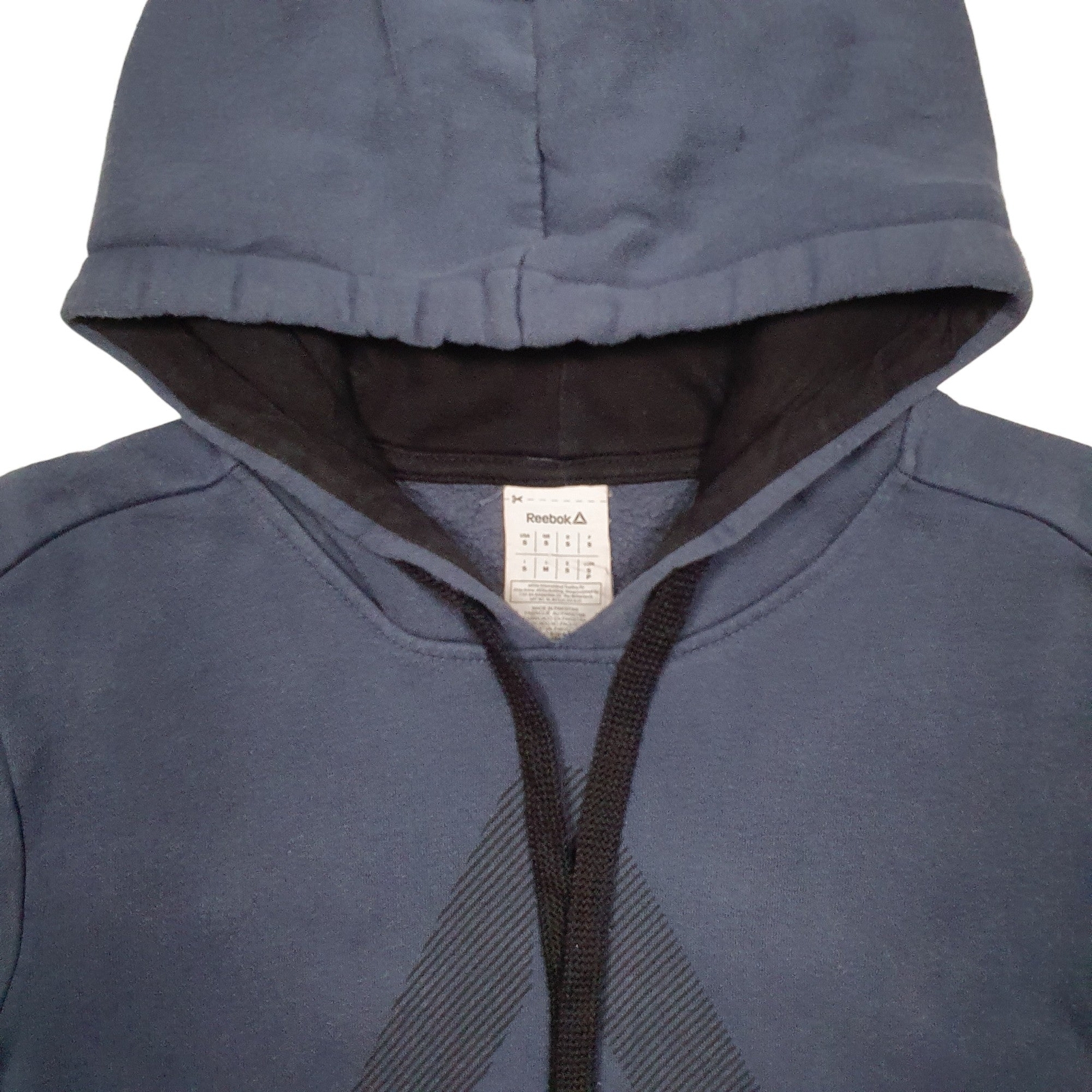 REEBOK Hoodie Spellout Jumper Sweatshirt Mens S image 2