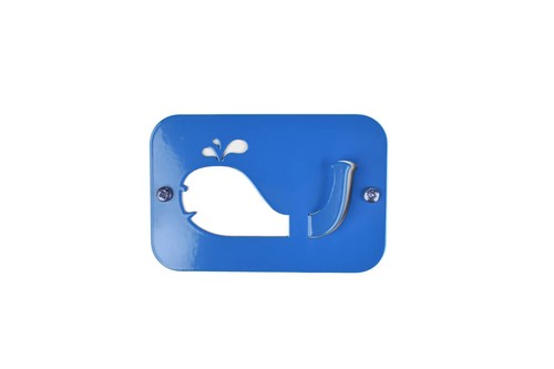 CleverMonkey Kids Wall Mounted Hook Blue Whale Animal Door Hook Hanger - Picture 2 of 3