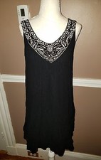 Fabulous Black Sleevless Dress With Beautiful Detailing By Zara!! Size Small!!