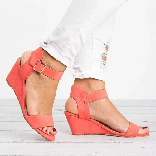 Women's Summer Anti-Slip Casual Shoes Women Sandal Beach Wedge Sandals Walking - Picture 6 of 47
