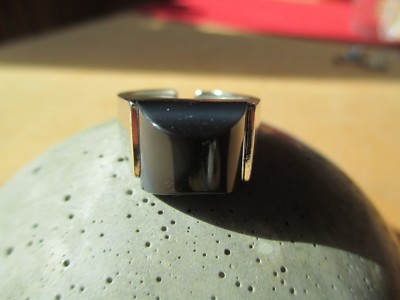 Ring Friedrich Speidel SP Pforzheim 70er 835 Silber Onyx Modernist 56/16 variabe