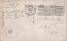 Military Navy Soldier Mail Richard Culver WWII Westbrookville NY Postcard E49