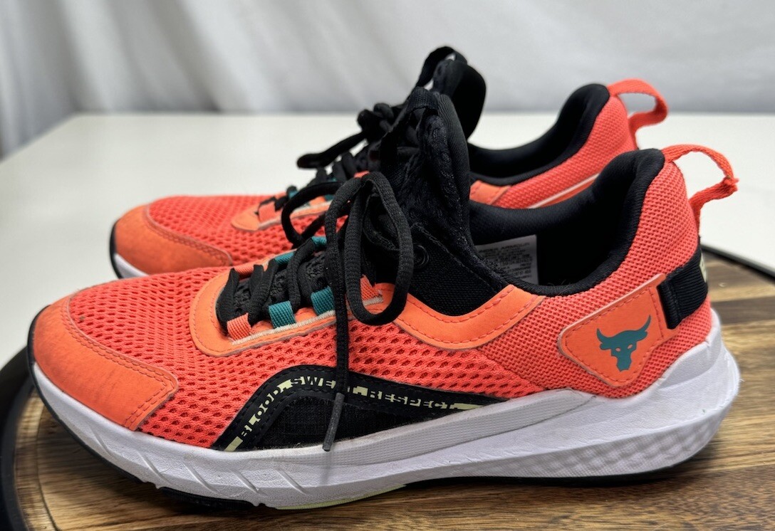 Under Armour Project Rock BSR 2 Training Shoes Orange Sz6.5Y Under Armour Project Rock BSR 2 Training Shoes Orange Sz6.5Y