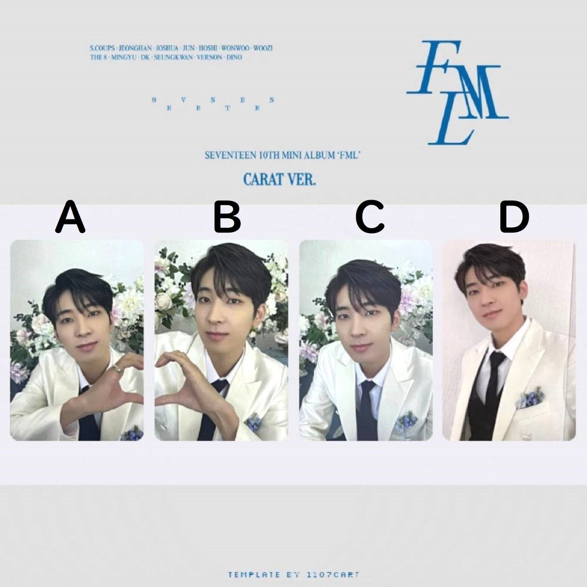 WONWOO SEVENTEEN - FML - CARAT ver. Official Photo card SVT