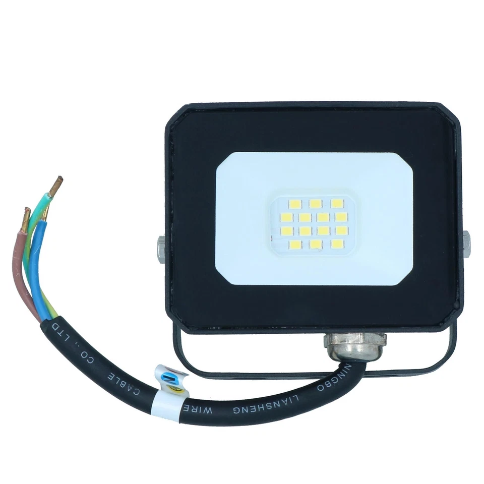 10 Watt LED Mini Floodlight Garden Lighting 800 Lumens IP65 + Bracket 1pc - Image 2 of 4