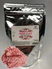 PINK ROSE CLAY Powder Kaolin Face Mask Skin Hair Natural Healing Beauty Pure USA