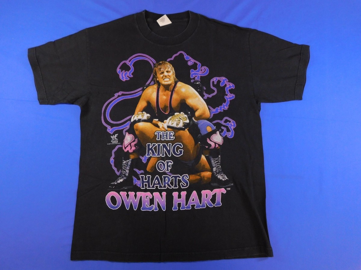 WWF OWEN HART KING OF HARTS VINTAGE SHIRT SIZE LARGE WWE 1999 | eBay