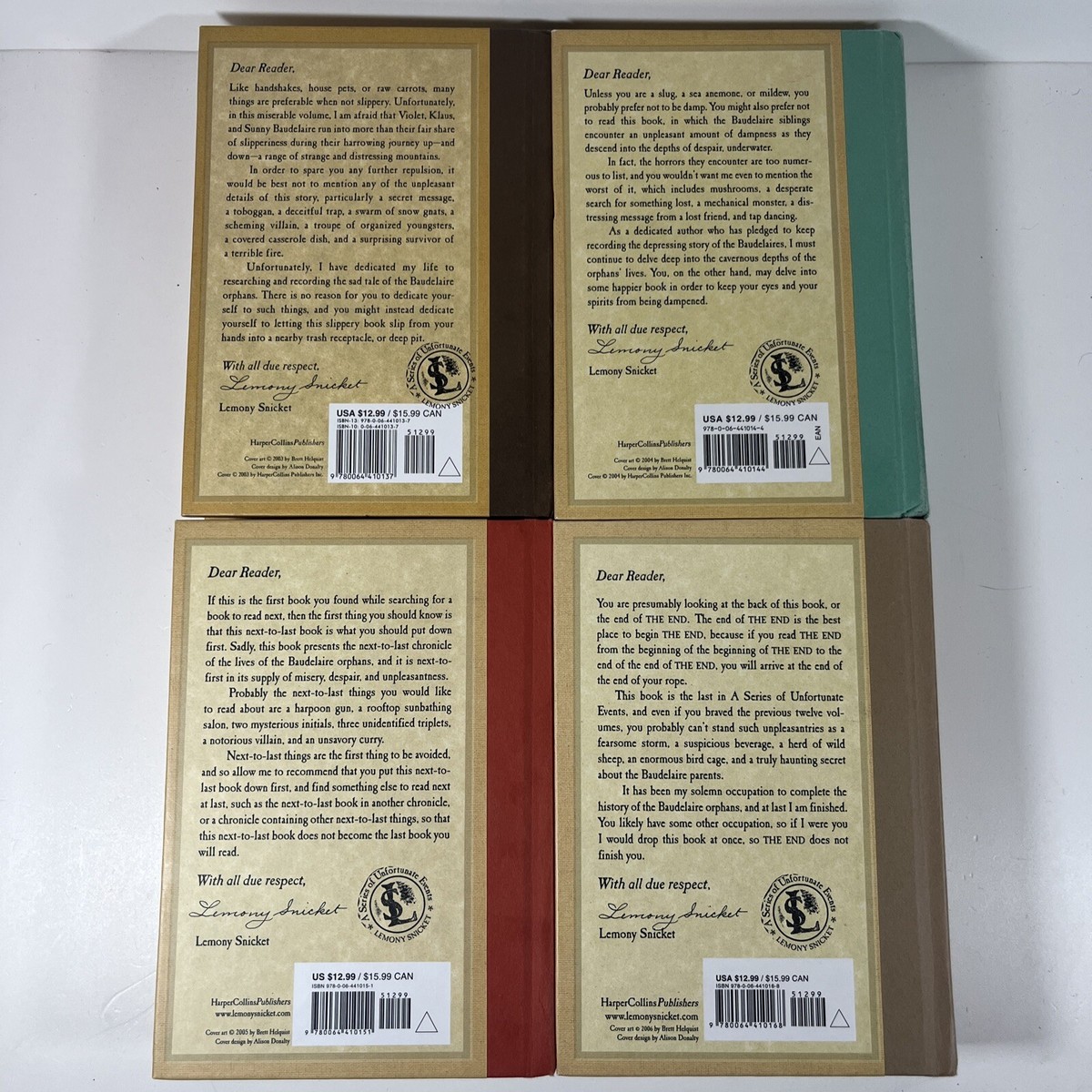 A Series Of Unfortunate Events Lot First edition Hardcover A Series Of Unfortunate Events Lot First edition Hardcover