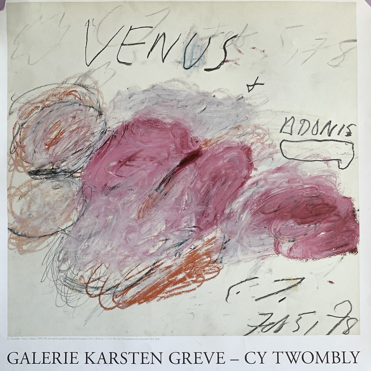 特注額装付 CyTwombly Three Dialogues (2) 1977 THREE DIALOGUES.1 PRINT (1977) by Cy Twombly [REPRINTED