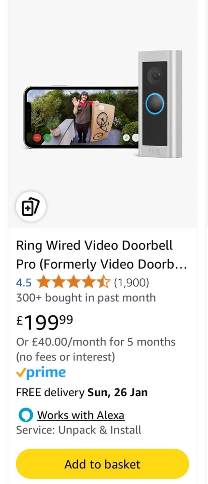 Ring Doorbell Pro 2 HD WiFi Two Way Talk 3D Motion Camera RRP £199 New Free Deli - Image 4 of 4