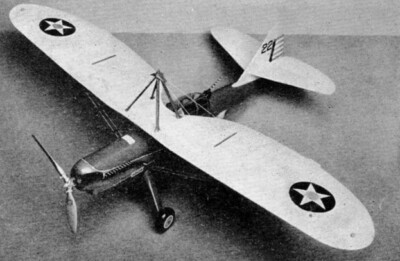 Douglas O-43A F/F Rubber 36'' Wingspan RC Model Airplane Printed Plans Templates