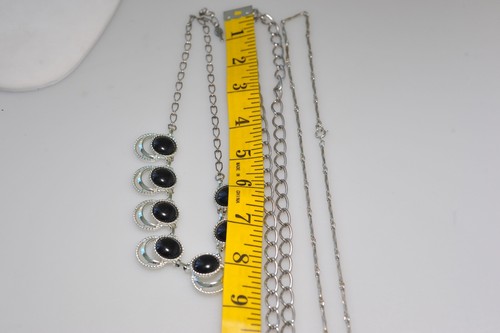 LOTE colgante collar joyería tono plata Sarah Coventry Avon firmado de colección hasta ahora - Imagen 9 de 11