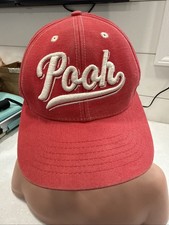 Vintage Walt Disney World Winnie The Pooh Raised Embroidered Snapback Hat - Red