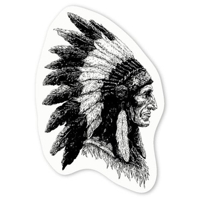 Aufkleber Sticker ''Indianerhäuptling Seitenansicht'' (DW055665)