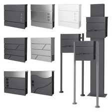 Briefkasten Wandbriefkasten Edelstahl Postkasten mit Briefkastenständer