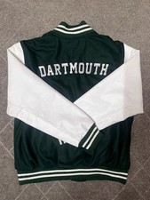 Dartmouth Varsity Jacket Wool Leather Letterman College Black White Mens Retro