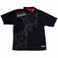 Vintage Mecca Jeans USA Black Polo Shirt Men  s Size XXXL Baggy Hip Hop 90s Y2K