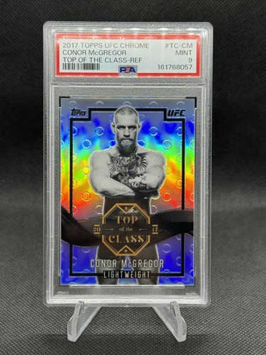 2017 Topps UFC Chrome Conor McGregor Top of the Class Refractor /99 PSA 9
